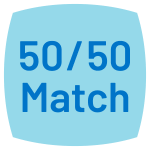 50/50 match