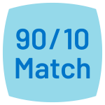 90/10 match
